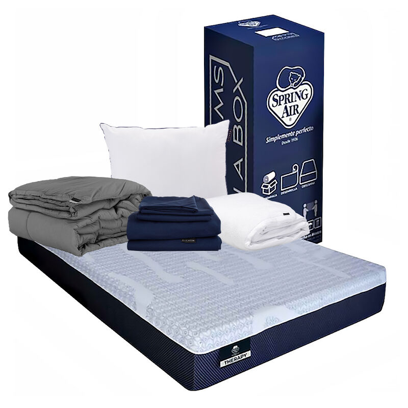 Colch&oacute;n Queen Size Therapy + Almohada One + Pro... image number null