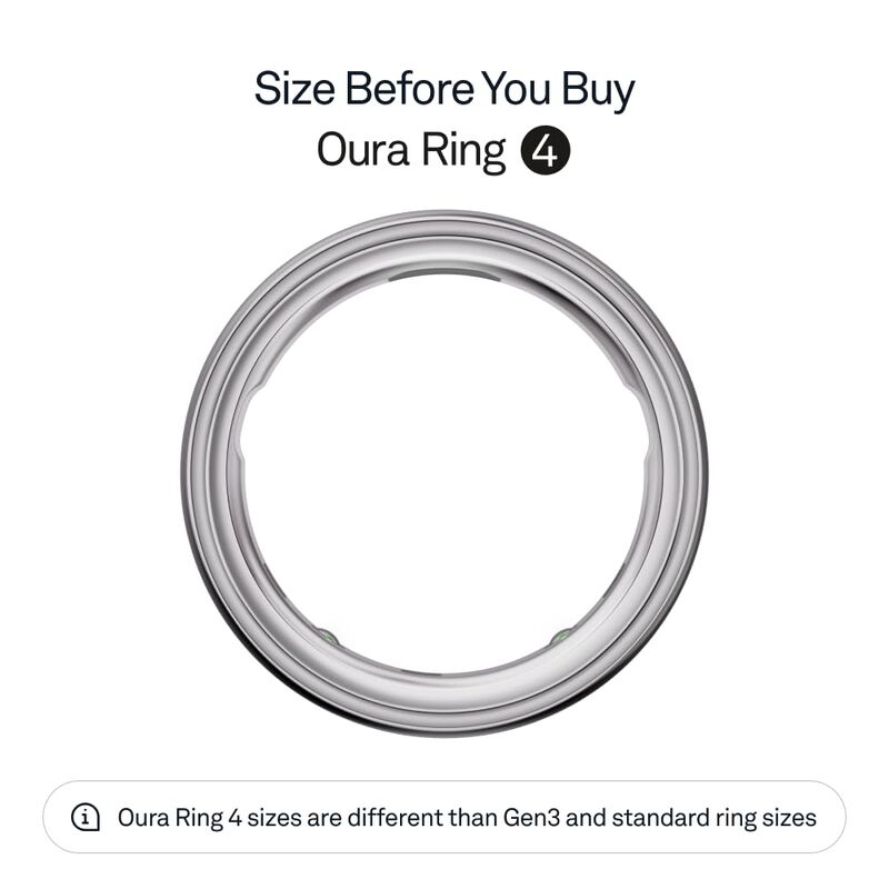 Smart Ring Oura Ring 4, Plateado, Tama&ntilde;o 7, Med... image number null