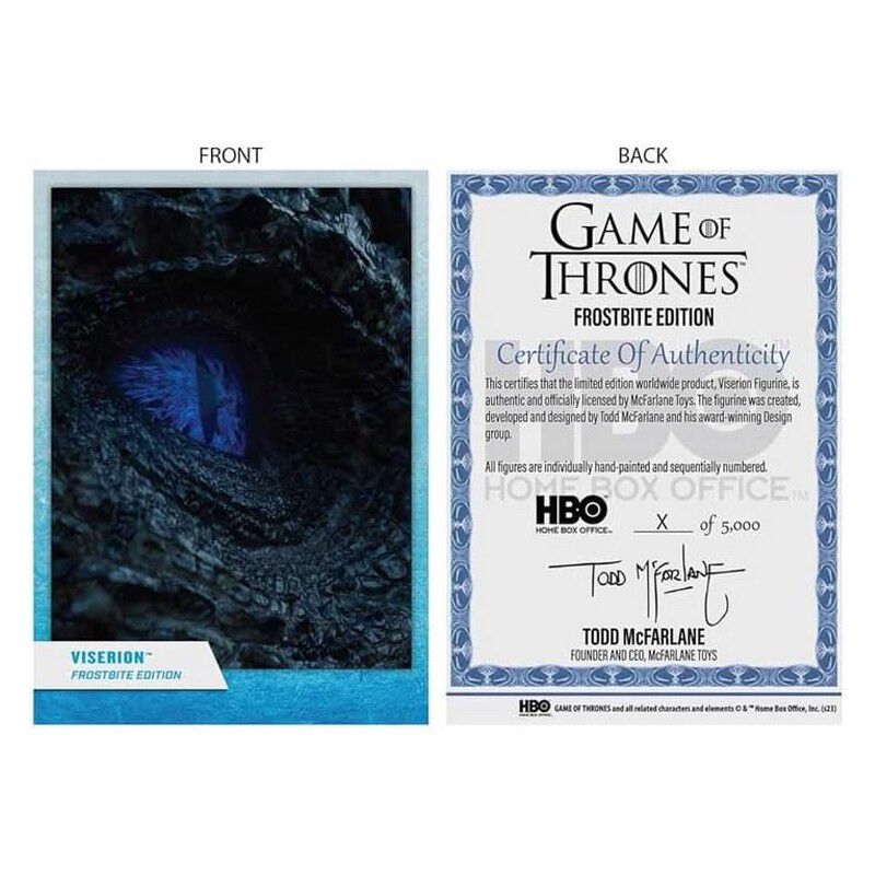 Figura Drag&oacute;n Viserion Juego De Tronos Frostbit... image number null