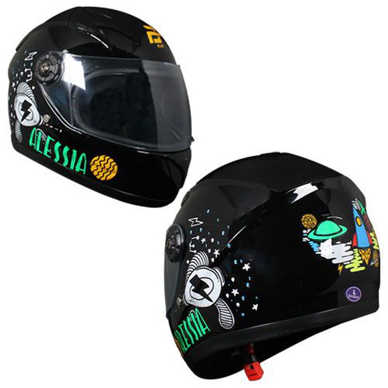Casco Alessia Cerrado Infantil Planet Negro Uni... image number null