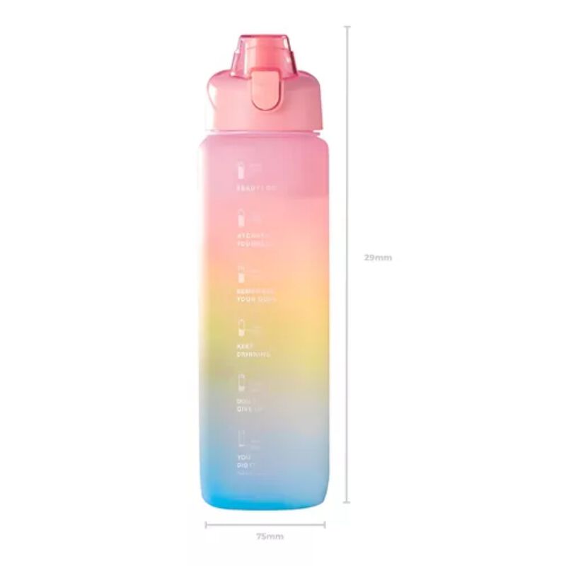 Botella De Agua Motivadora De 1 Litro Con Marca... image number null