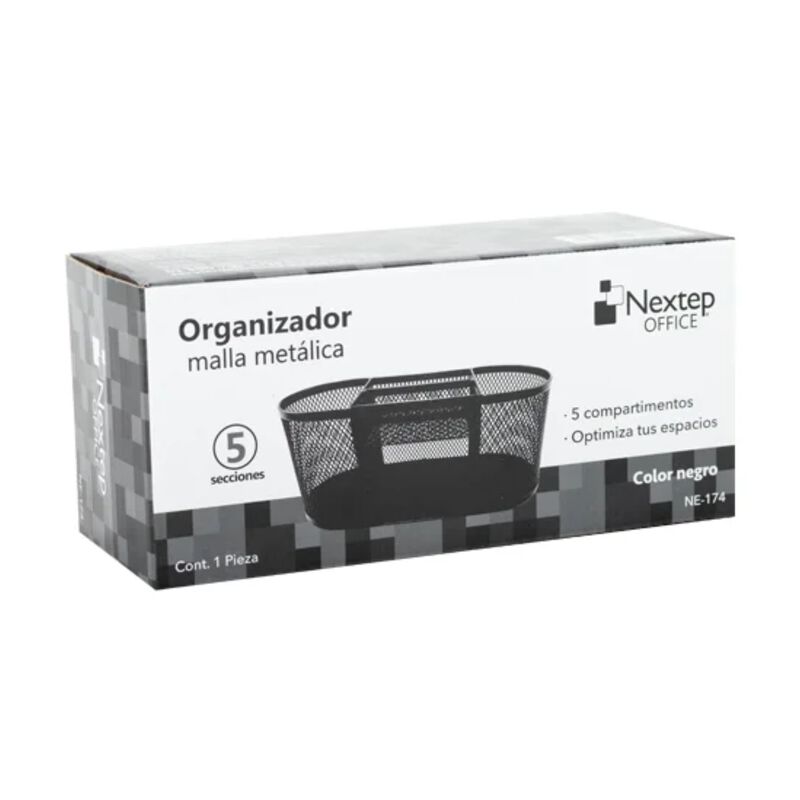 Organizador de Escritorio 5 Secciones Malla Met... image number null
