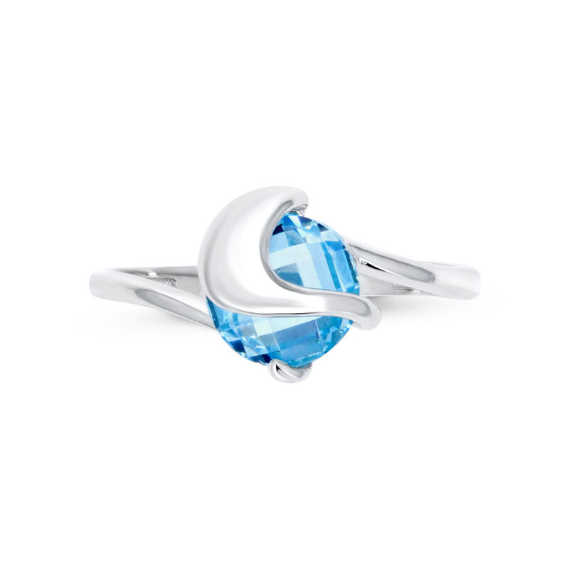 Anillo Promesa De Oro Blanco 14k Con Zirconia A... image number null