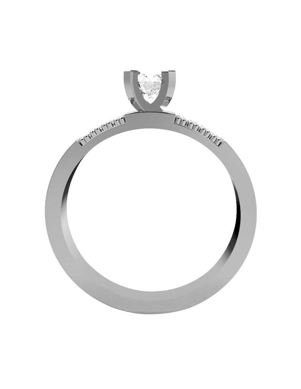 Anillo de Compromiso en Oro de 10K con Circonia... image number null