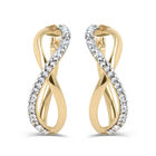 Arracadas Oro 10k Con Zirconias 20mm | Joyer&iacute;as Bizzarro