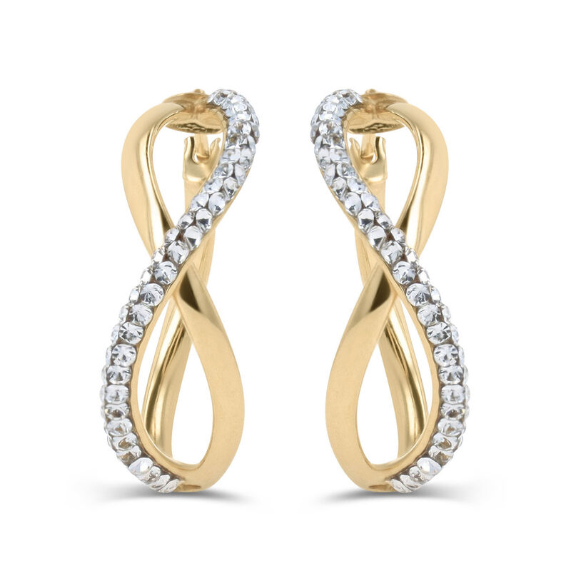 Arracadas Oro 10k Con Zirconias 20mm | Joyer&iacute;as... image number null