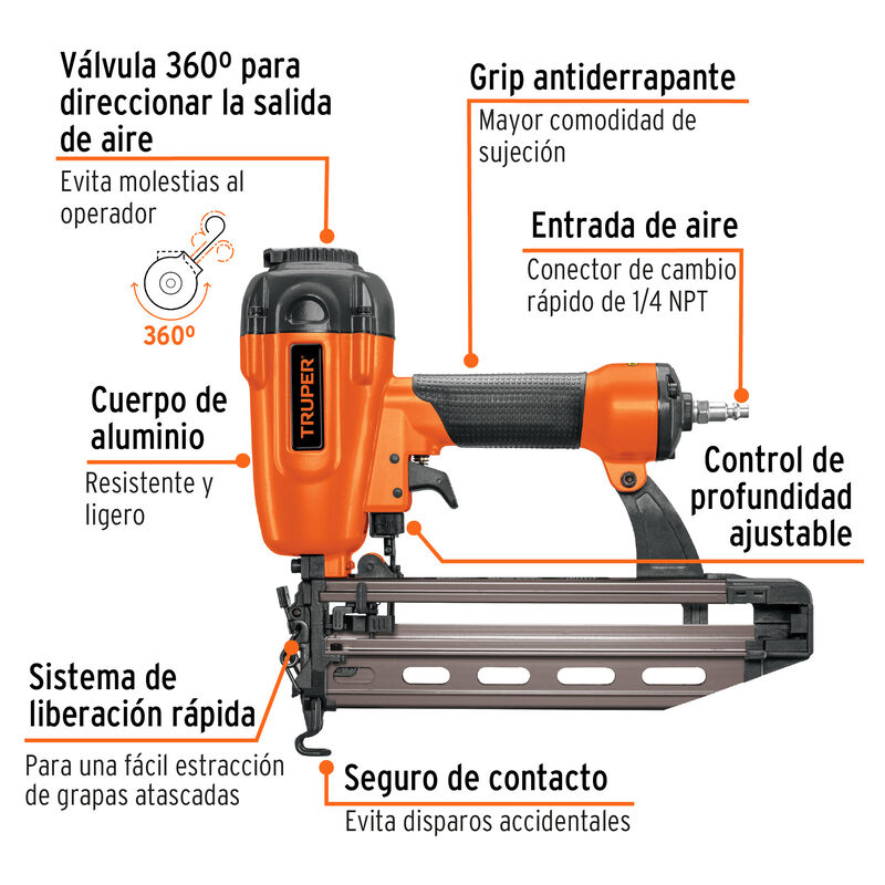 Clavadora Neum&aacute;tica Profesional Calibre 16 Trup... image number null