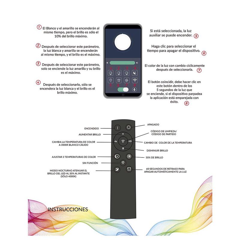 Plaf&oacute;n para techo Akari 48w Mil Luces image number null