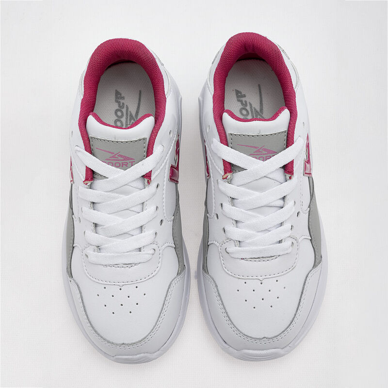 Apoort Tenis deportivo para ni&ntilde;a blanco gris fu... image number null