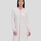 Camis&oacute;n Largo con Estampado de Corazones Rosa