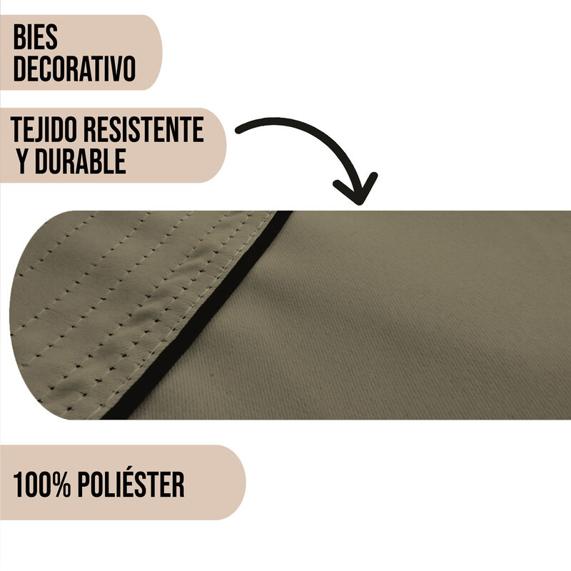 Cortinas Black Out Lisas Color Caqui Con Argoll... image number null