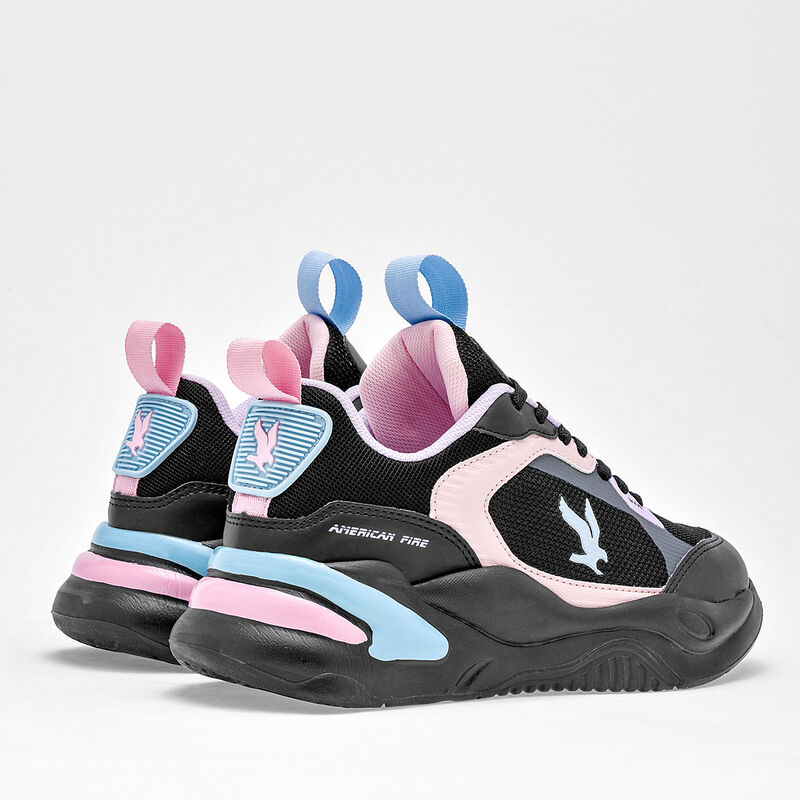 American Fire Tenis urbano para mujer negro ros... image number null