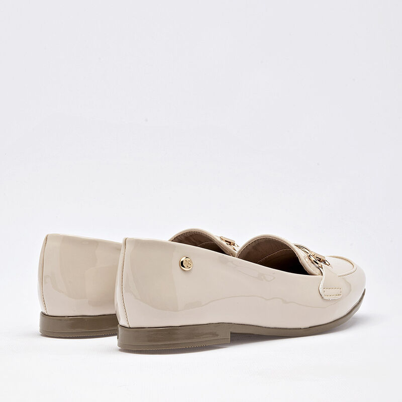 Moramora mocas&iacute;n para mujer beige charol cod 14... image number null