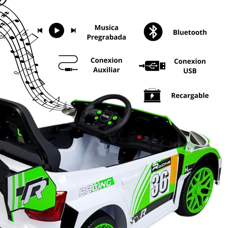 Carro El&eacute;ctrico A Bater&iacute;a 12v Para Ni&ntilde;os 3-6 A&ntilde;... image number null