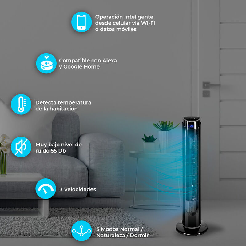 Combo 2 Ventiladores de torre Blue Fan de 33 Pu... image number null