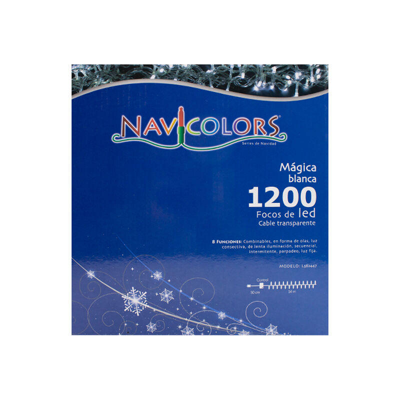 Luces LED Blanca 1200 Led, Cable Transparente 8... image number null
