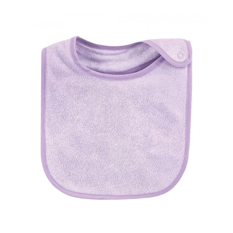 Babero De Tela Beb&eacute; Hudson Baby 10pz Lila Menta image number null