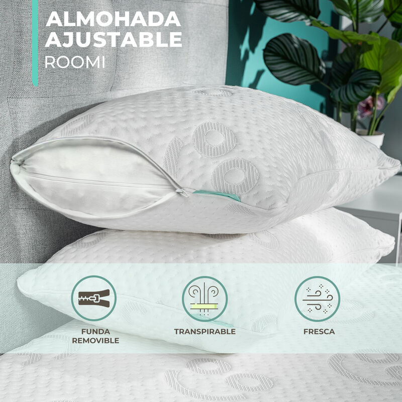 Almohada Ajustable de Memory Foam Roomi image number null