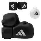 Set De Boxeo Con Guantes, Vendas Y Bucal Color Negro 14oz