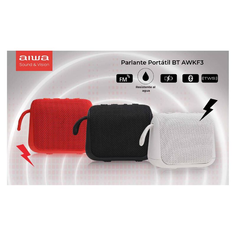Bocina Aiwa Awkf3R Port&aacute;til Impermeable Ipx6 Tw... image number null
