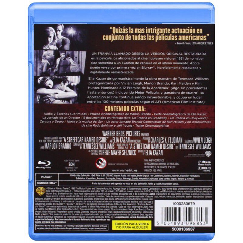 Un Tranv&iacute;a Llamado Deseo [blu-ray] (1951) A Str... image number null