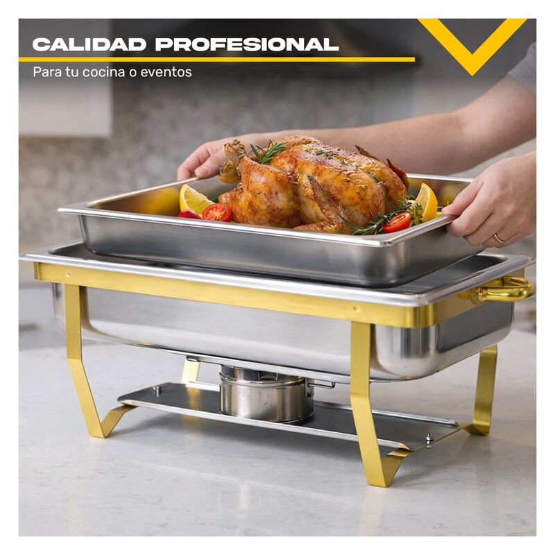 Bufetera Chafer Kit 4pz Acero Inox 11l Catering... image number null