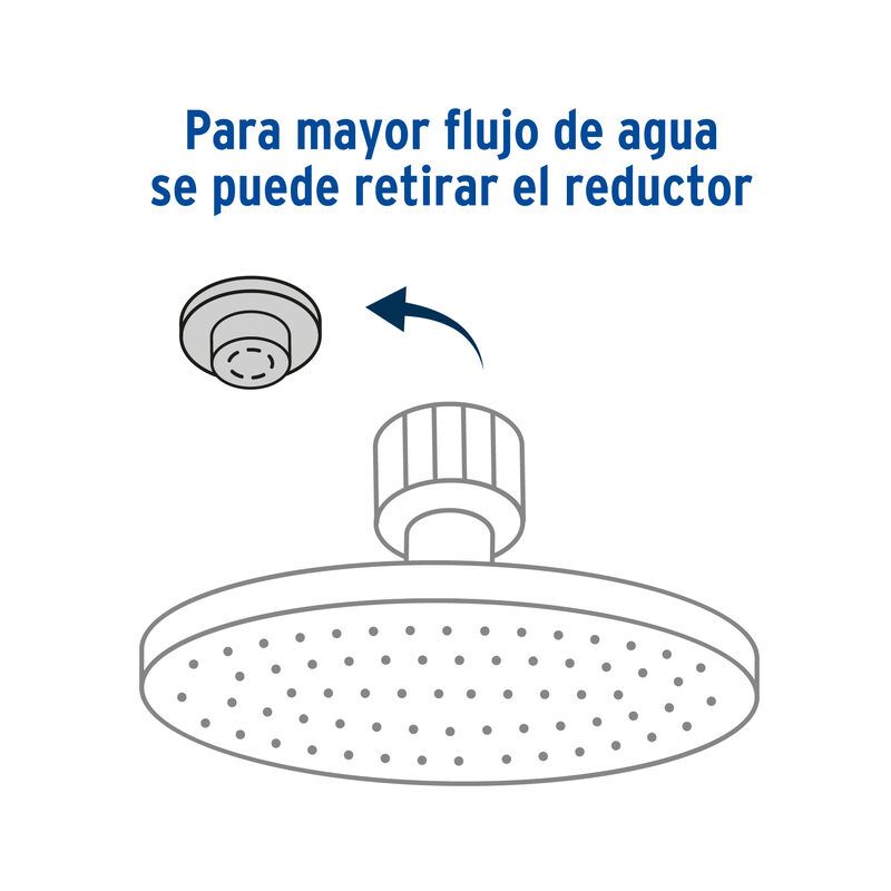 Regadera Cromo 10' Plato Redondo delgado con Br... image number null