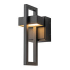 L&aacute;mpara de Pared Arbotante LED Exterior 12 W con 2 Tomacorrientes 15A 125V, Luz C&aacute;lida Brillante, IP44, No atenuable