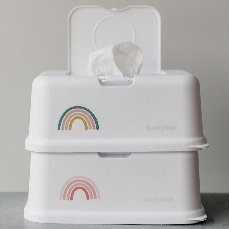Toallitas Funkybox Blanco - Arcoiris image number null