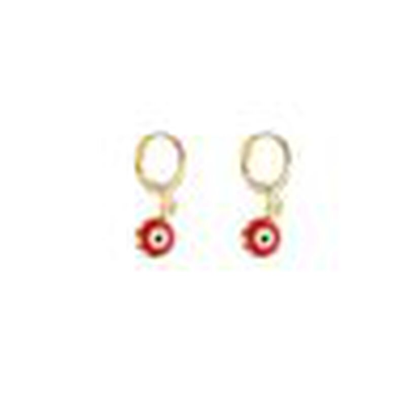 Juego ojitos rojos que incluye aretes colgantes... image number null