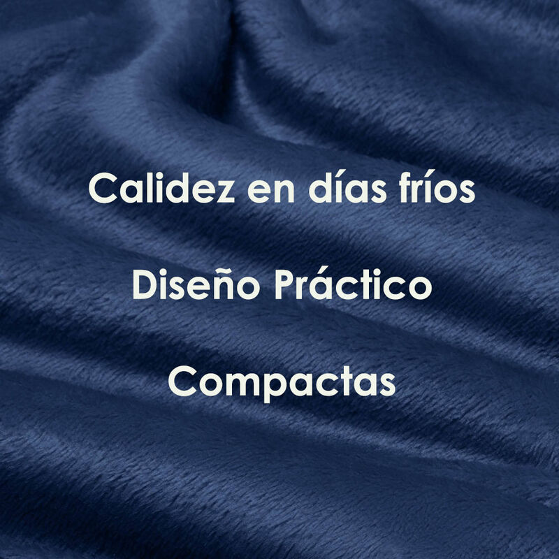 Juego de S&aacute;banas Polar Individual Azul Marino T... image number null