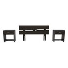 Combo Cabecera + 2 Buros Provenza Queen Size Color Chocolate