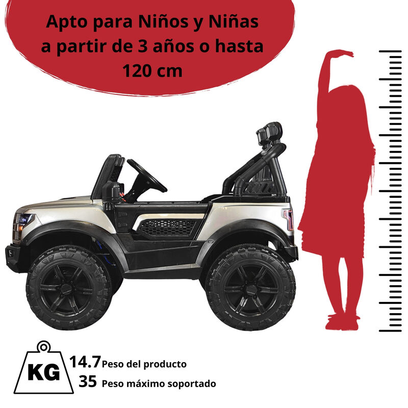 Montable Electrico Raptor para Ni&ntilde;os Control Re... image number null