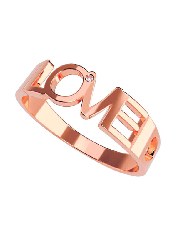 Anillo de Compromiso en Oro de 10K con Circonia... image number null