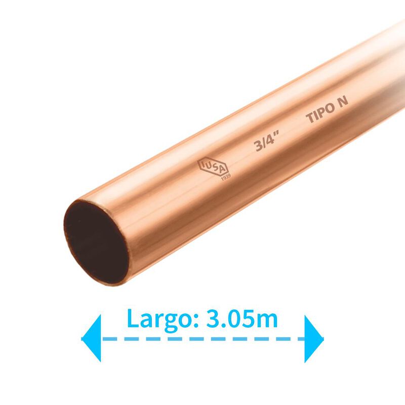 Tubo De Cobre Tipo &rdquo;n&rdquo; Tramo De 3.05 M 3/4&rdquo;, 10... image number null