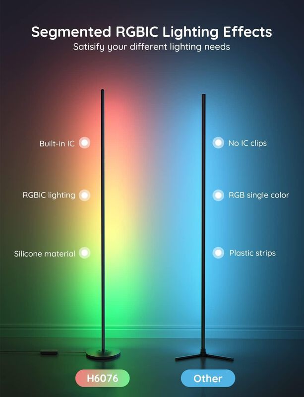 L&aacute;mpara De Pie Govee Rgbic Led Corner Works Con... image number null