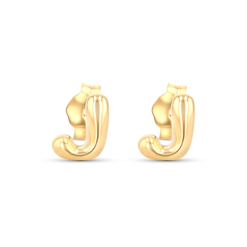 Aretes De Oro Amarillo De 10K (Letra J) image number null