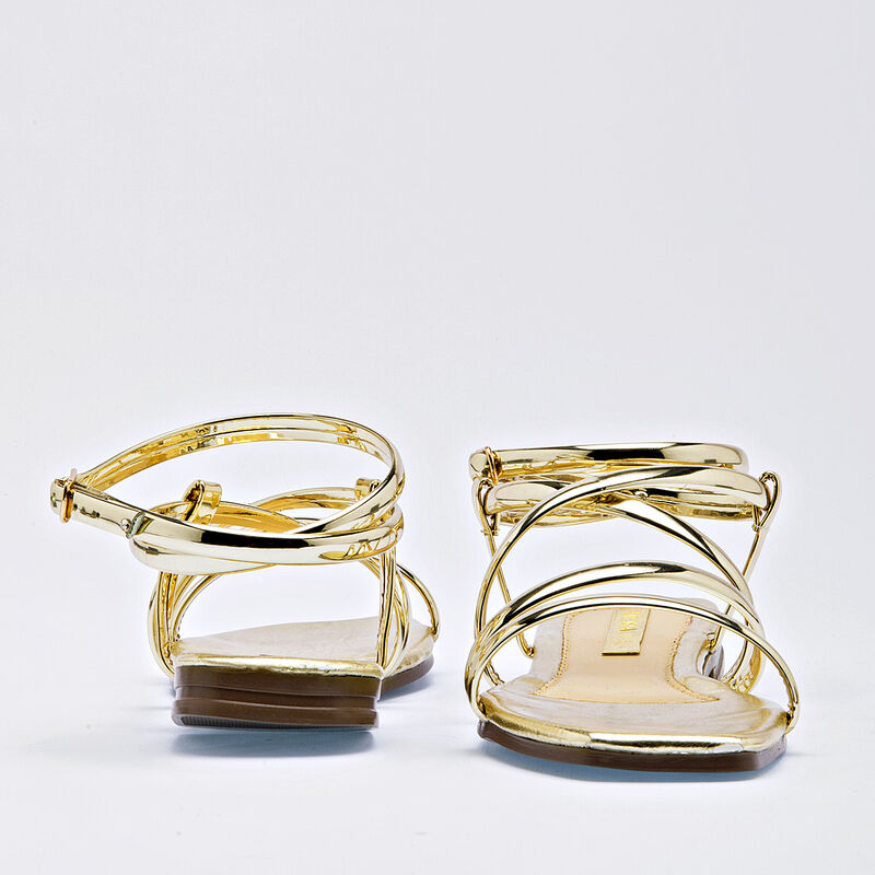 Moramora Sandalia para mujer dorado image number null