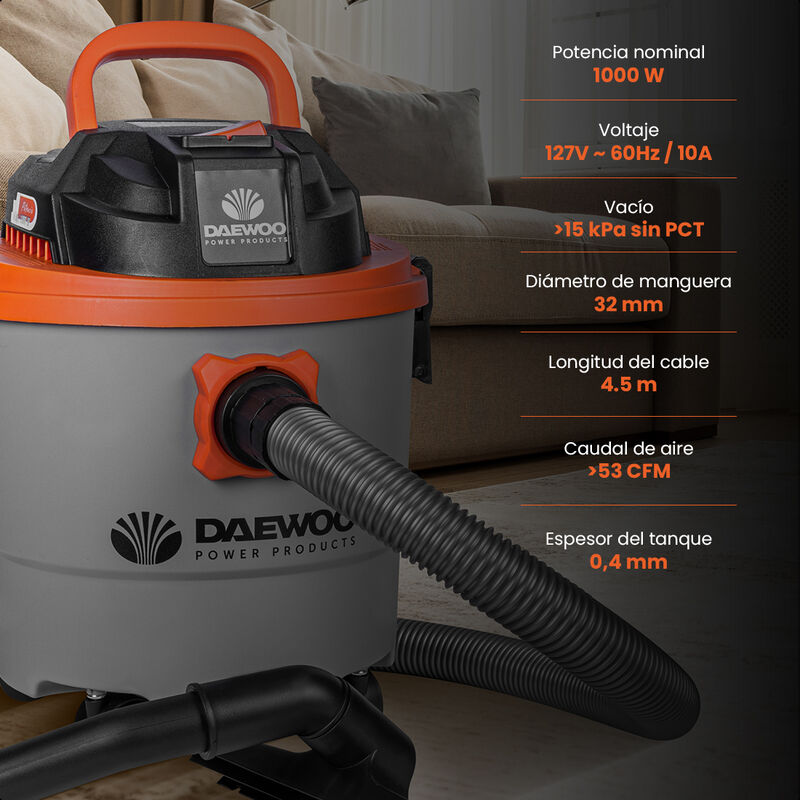 Daewoo Aspiradora Polvo Y Agua 15 Litros 1500w ... image number null