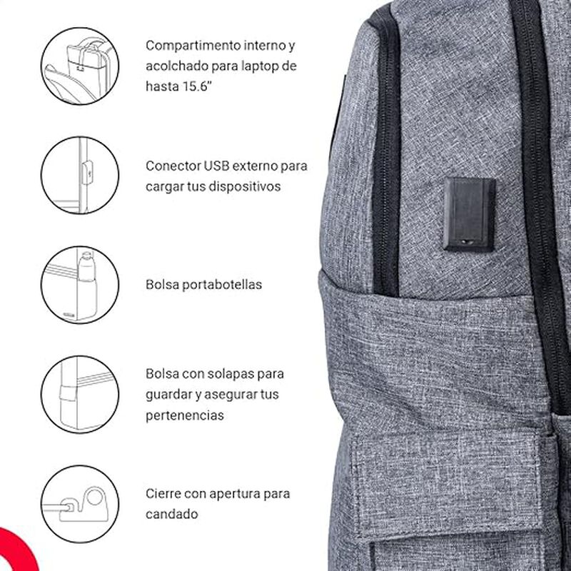 TechZone True Mochila TechZone para Laptop 15.6... image number null