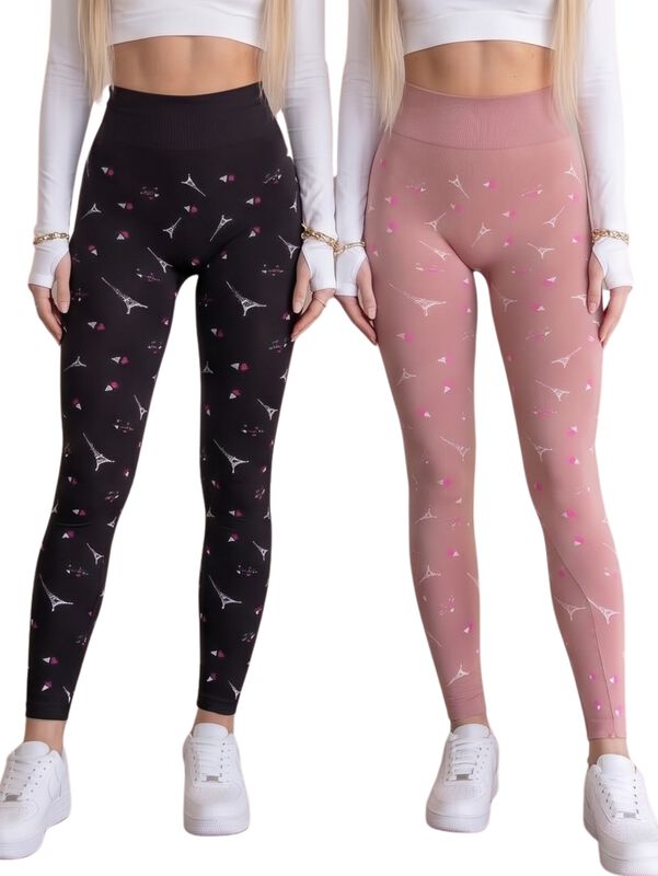 Set De 2 Leggings Stretch De Cintura Alta Lic-0... image number null