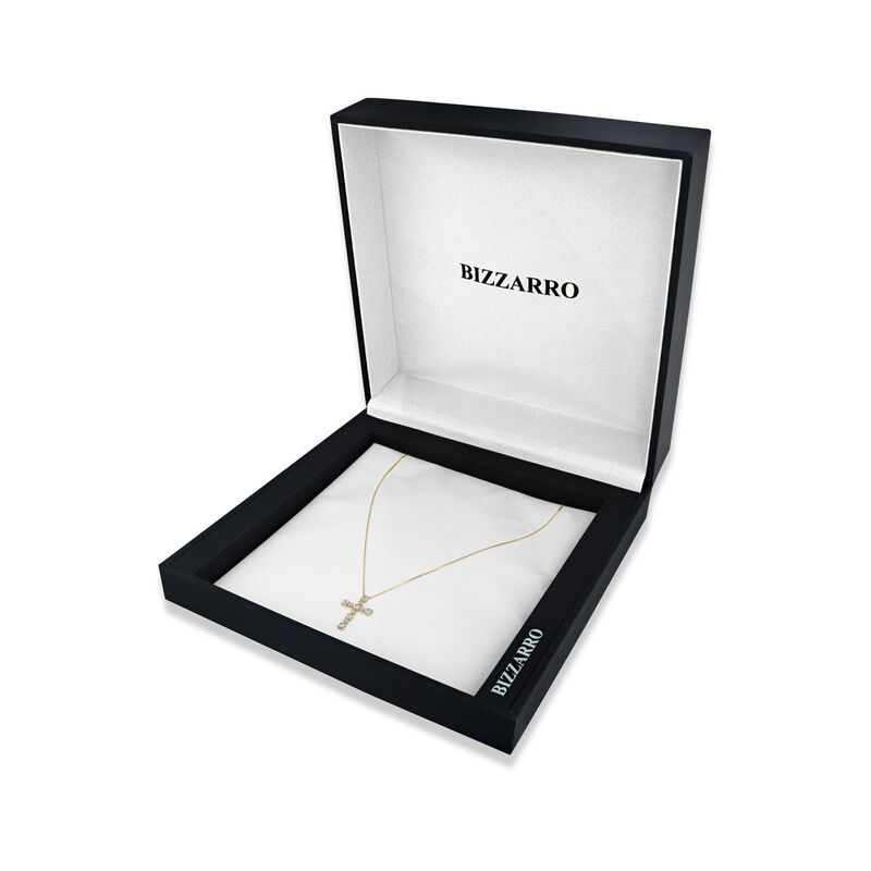 Gargantilla Cruz Oro 14k Con 34pts De Diamante ... image number null