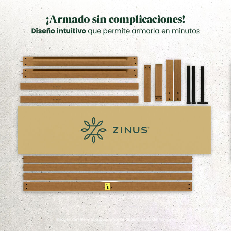 Zinus | Leah | Base De Cama Matrimonial De Bamb... image number null