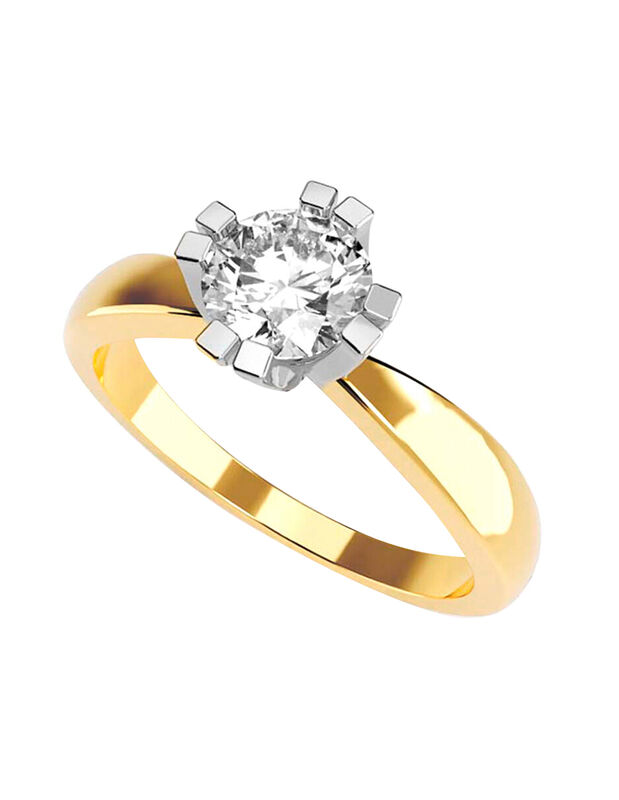 Anillo de Compromiso de 14K con Diamante de Lab... image number null