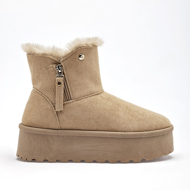 Moramora Bota con peluche para mujer camel image number null