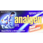 Analgen Tabletas, 220 mg, 20 Piezas