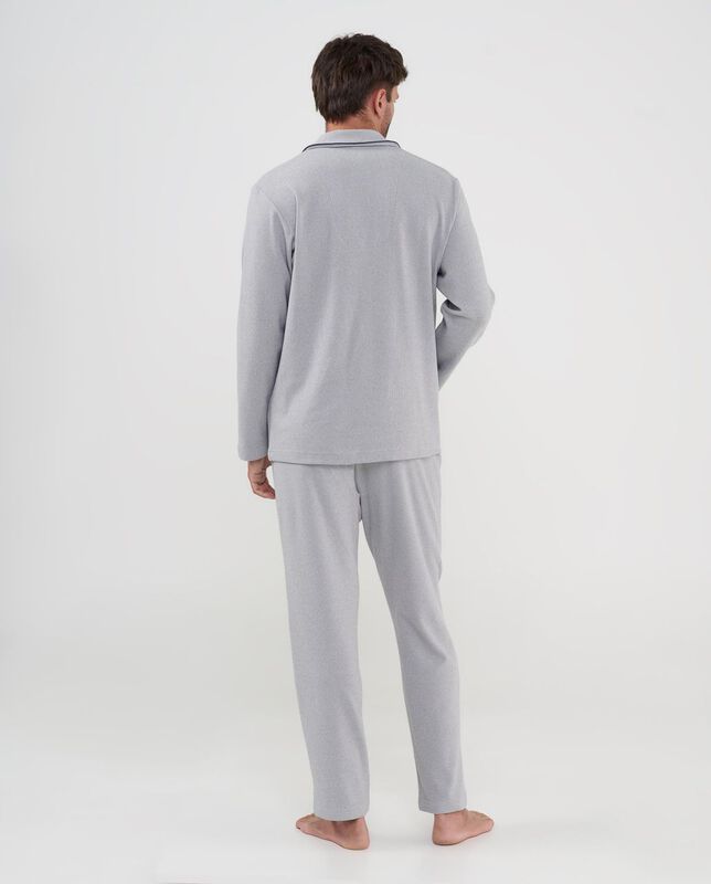 Pijama Abierto con Botones Gris image number null