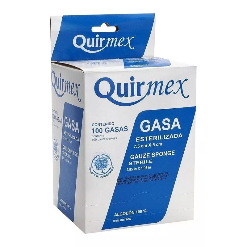 Gasas Esteriles Quirmex Absorbentes De &Aacute;lgodon ... image number null