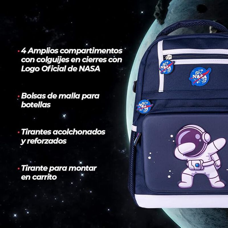 Mochila Escolar Edición NASA con Diseño Astrona... image number null