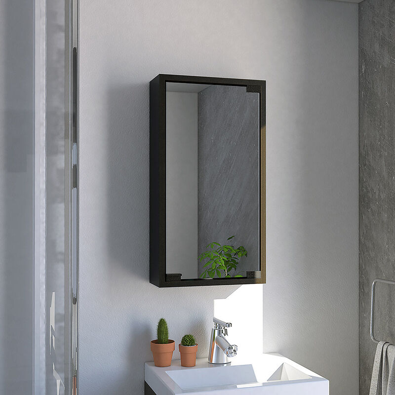 Gabinete de Ba&ntilde;o Merlo color Wengue Con Espejo ... image number null